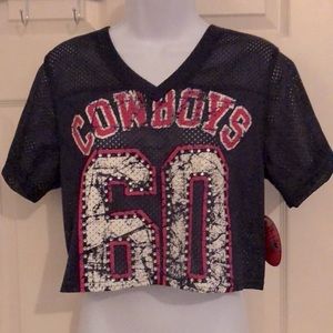 ✨LAST CHANCE FINAL SALE!!✨ NWT Dallas Cowboys Cropped Jersey Tee 💙💖